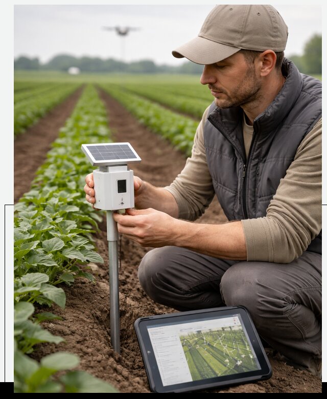 IoT мониторинг сельскохозяйственных полей и контроля в Саянске